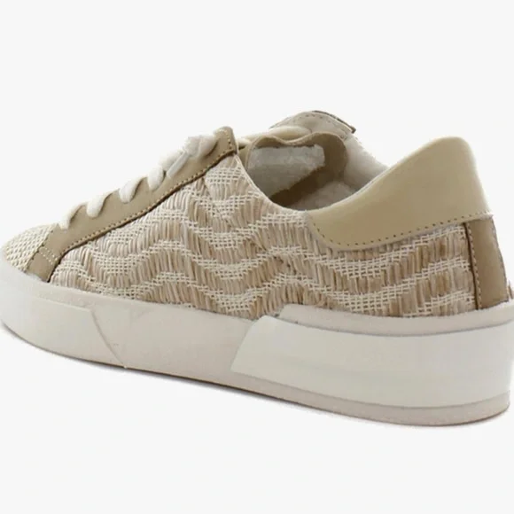 New Women's Dolce Vita Zina Sneakers size 8 Wheat Raffia - Picture 3 of 8